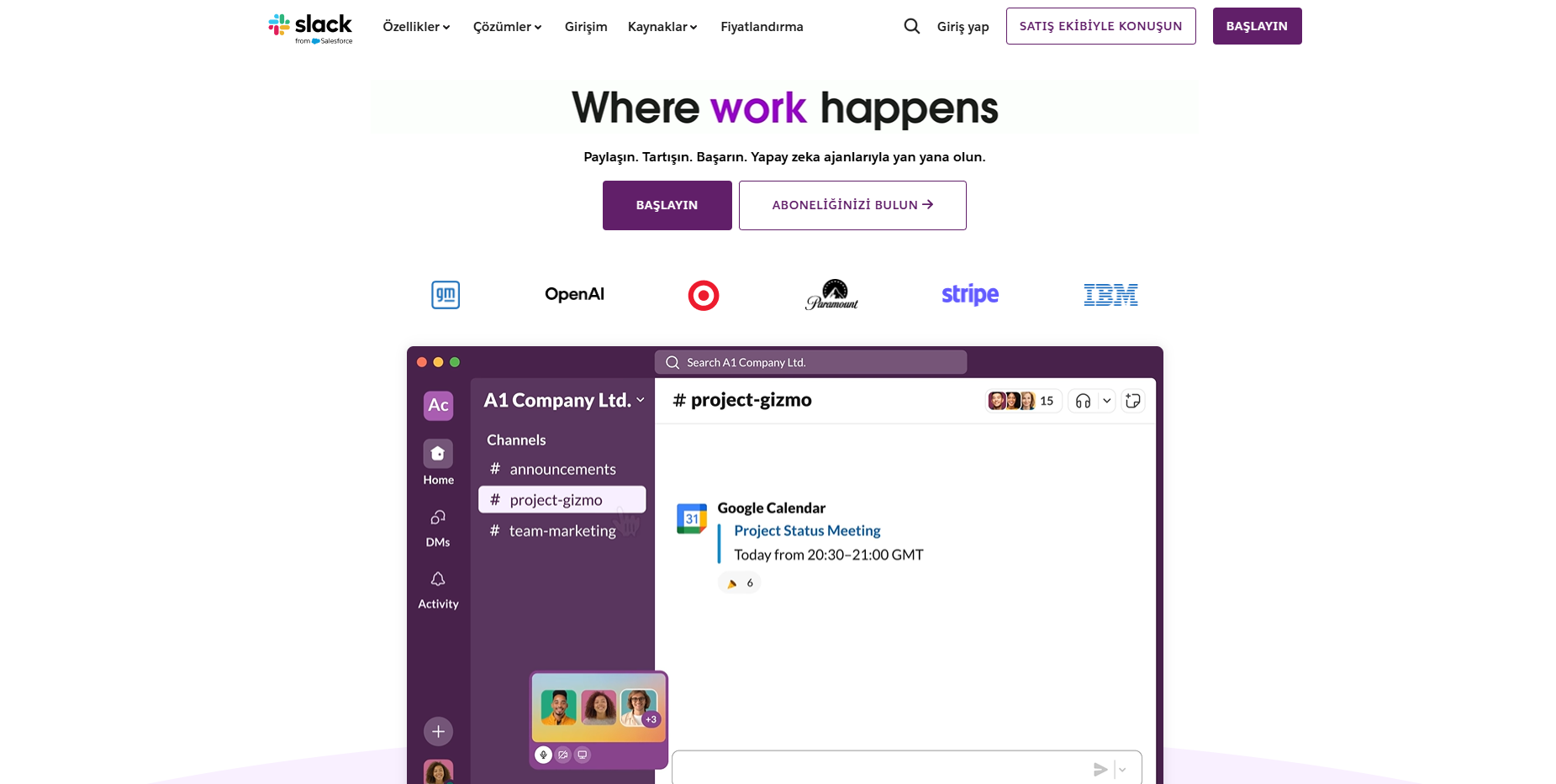 kar amacı gütmeyen kuruluş için slack